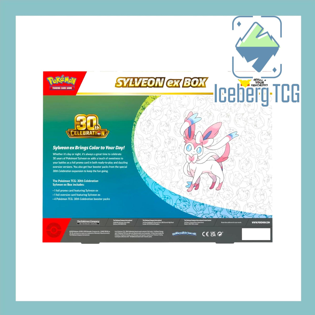 Pokemon 30th Celebration Sylveon EX Box